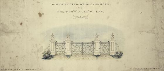 Sketch, to scale, of a gate.