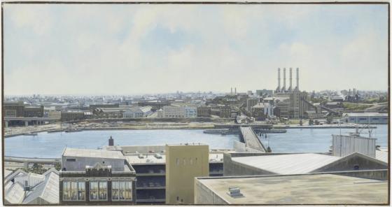 Looking west from the roof, 204 Clarence Street, 1986 / painted by Jeff Rigby