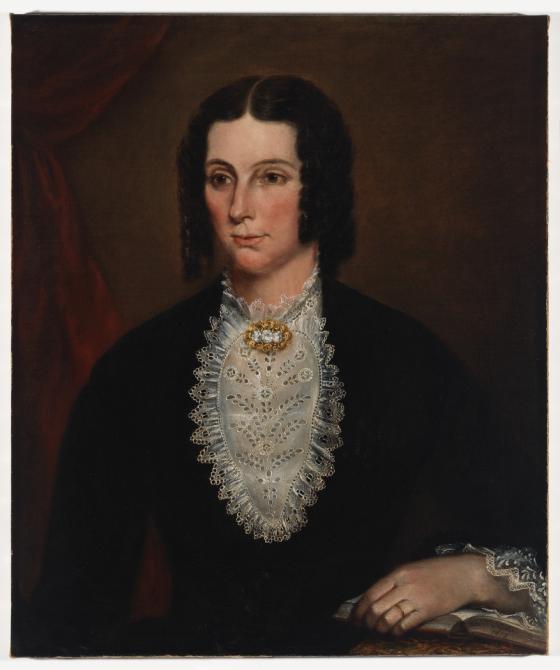 Item 04: Portrait of Sarah Scarvell, nee Redmond, 1855 / oil painting by Richard Noble