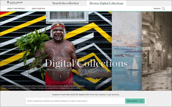 Screenshot of the Library's new digital collections portal
