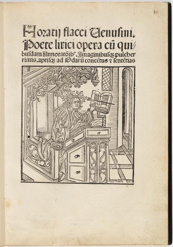 Horatij flacci Venusini Poete lirici opera, 1498, by Horace