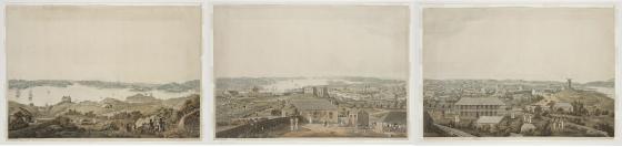 Panoramic views of Port Jackson, ca. 1821 / drawn by Major James Taylor, engraved by R. Havell & Sons