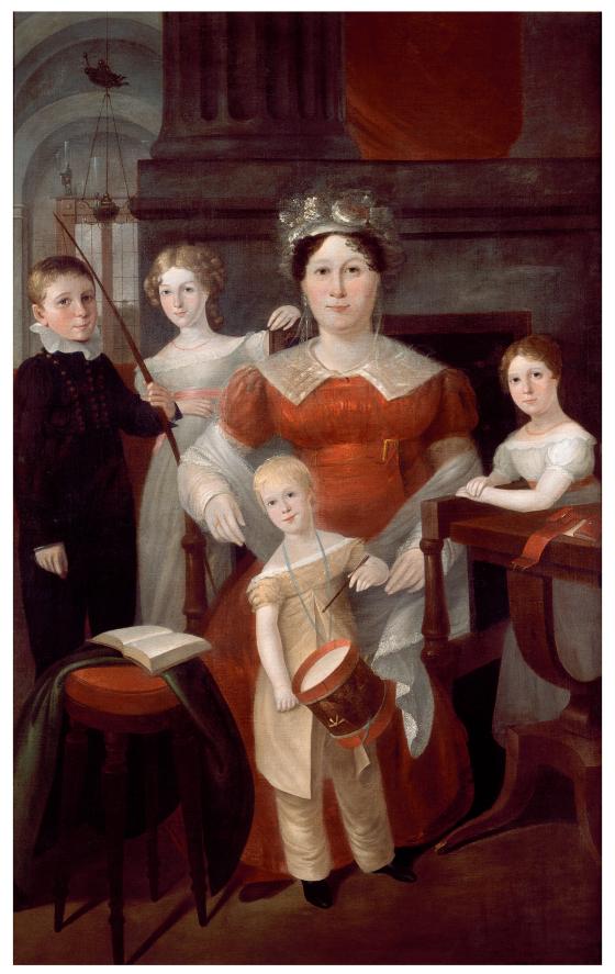 [Ann Piper and her children, ca. 1826 / oil painting by Augustus Earle]