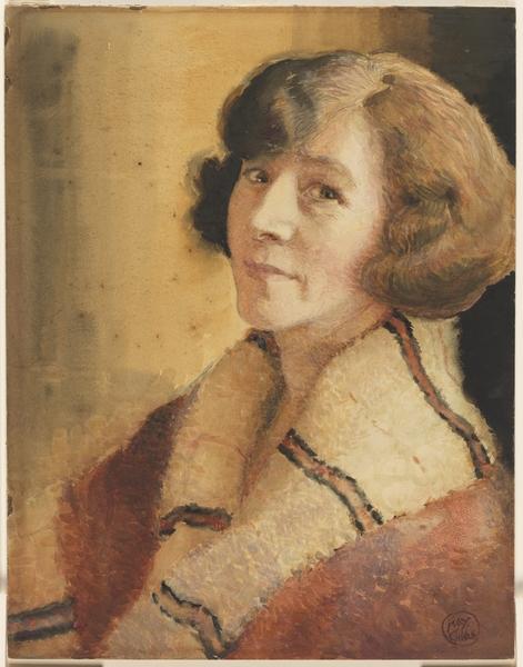 Souriante [self portrait, smiling], by May Gibbs, c.1923.
