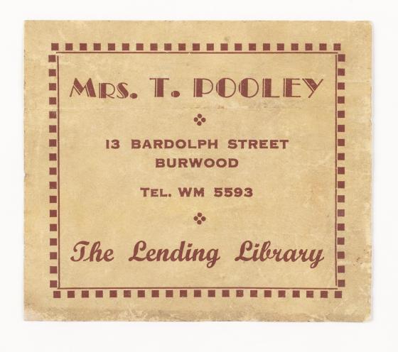 A bookplate showing the library ownership of the book.
