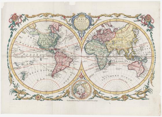 The world, including the late discoveries, by Captn. Cook and other circum navigators