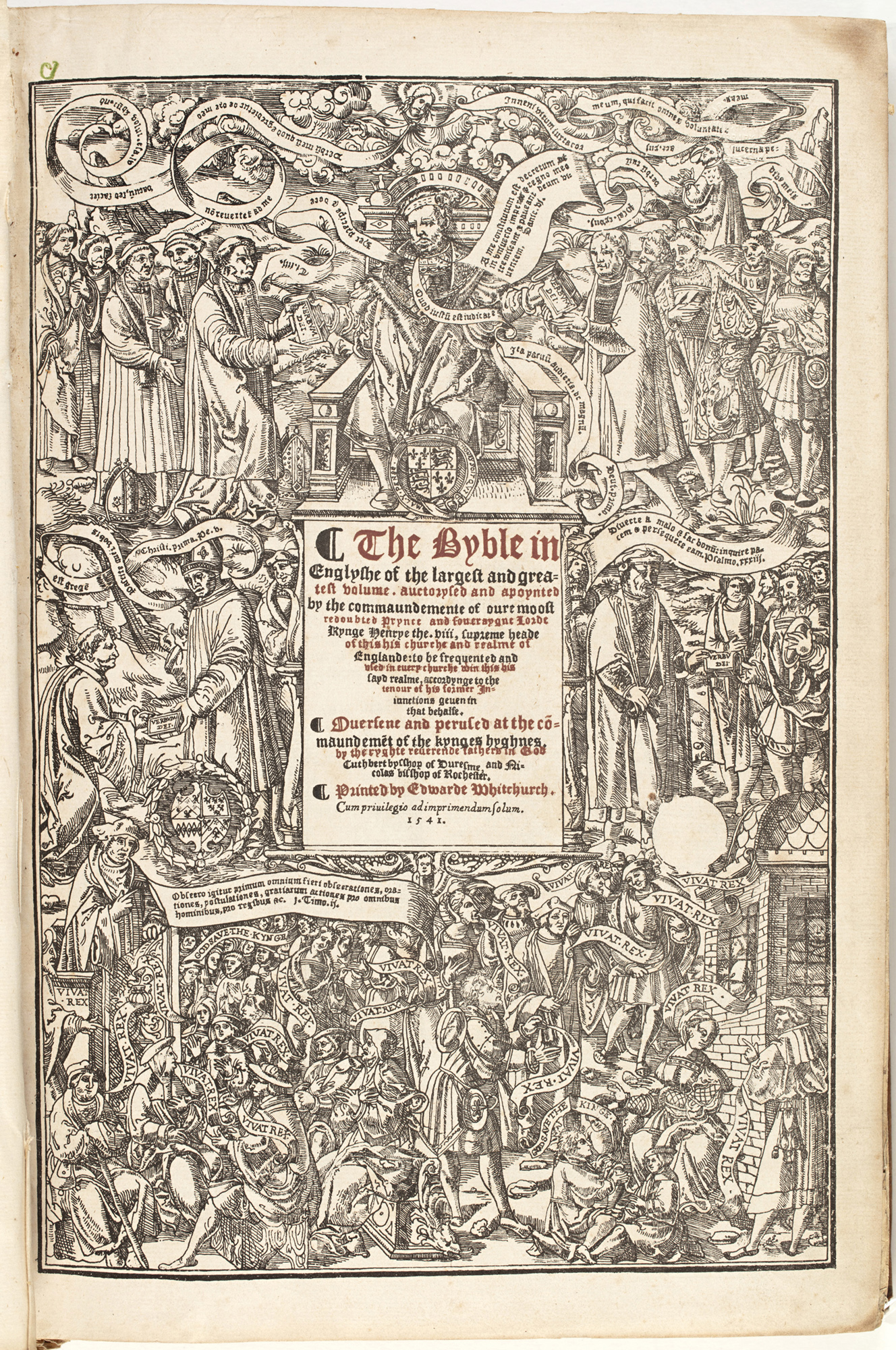 The Byble in Englyshe of the largest and greatest volume, auctorysed and apoynted by the commaundemente of oure moost redoubted Prynce, 1541