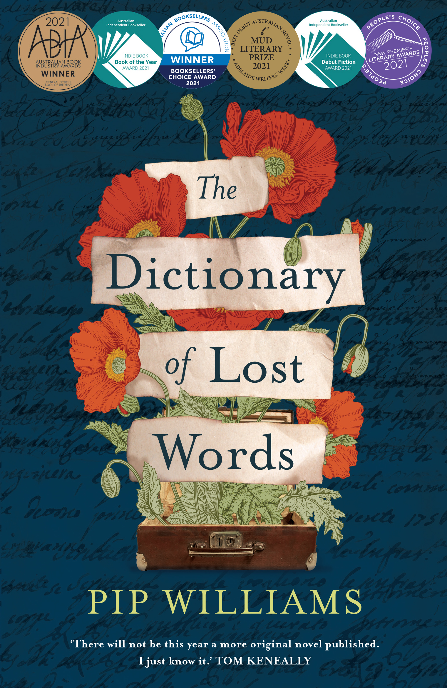 A book cover for 'The Dictionary of Lost Words'
