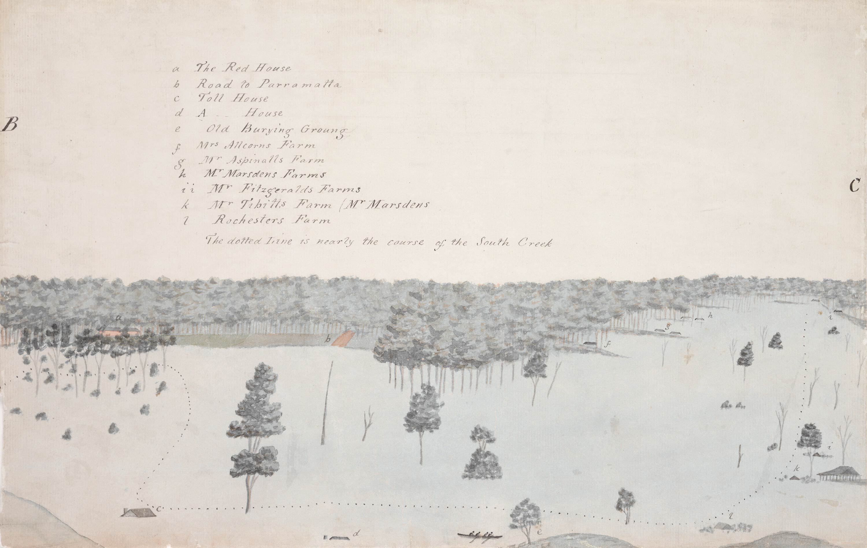 Sketch of the inundation in the neighborhood [sic] of Windsor taken on Sunday the 2nd of June 1816, Page 2