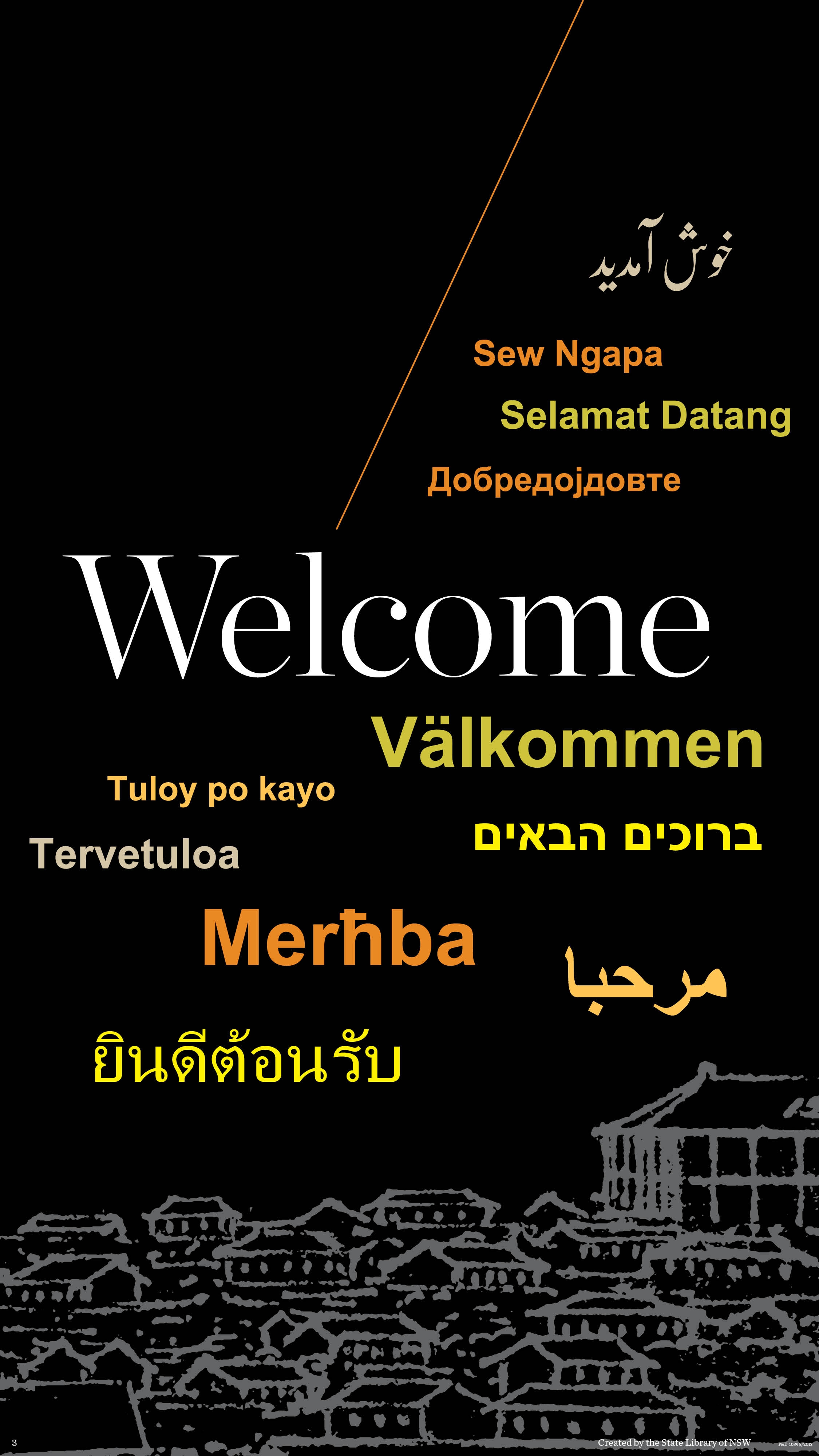 welcome sign in languages