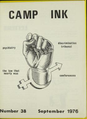 The front page of publication Camp Ink from September 1976