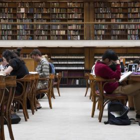 Clients studying in the Mitchell Library Reading Room